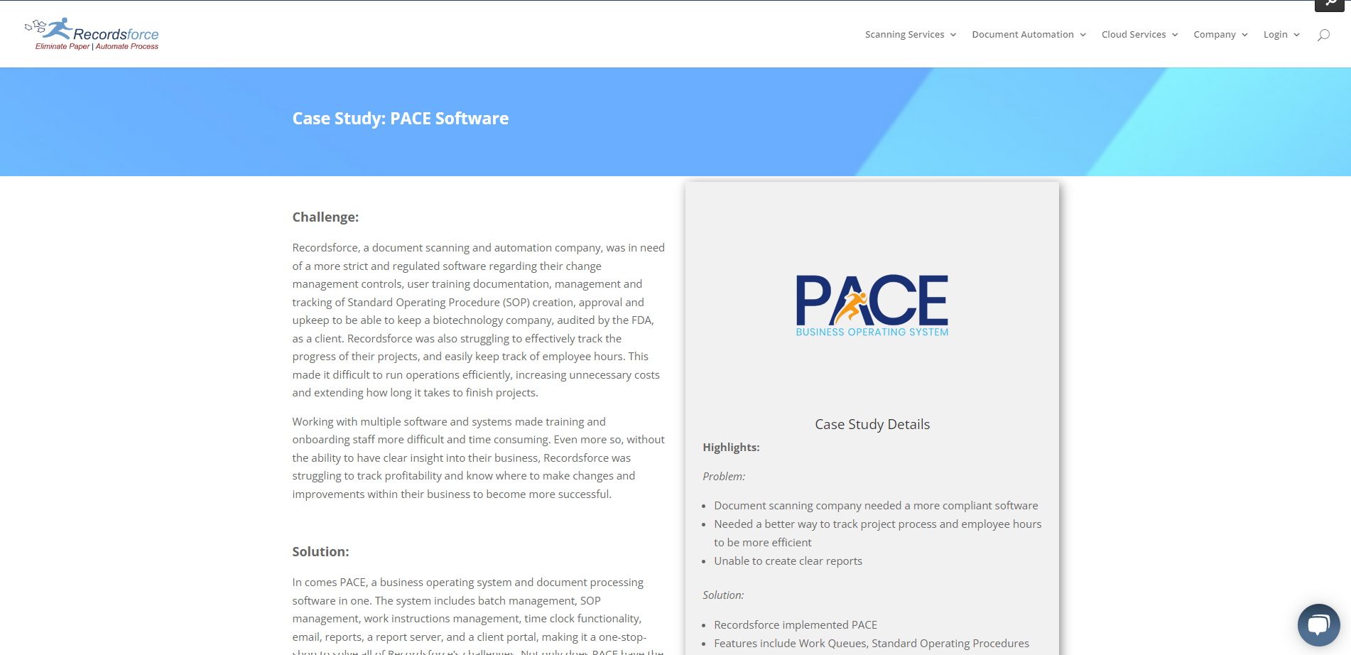 pace case study