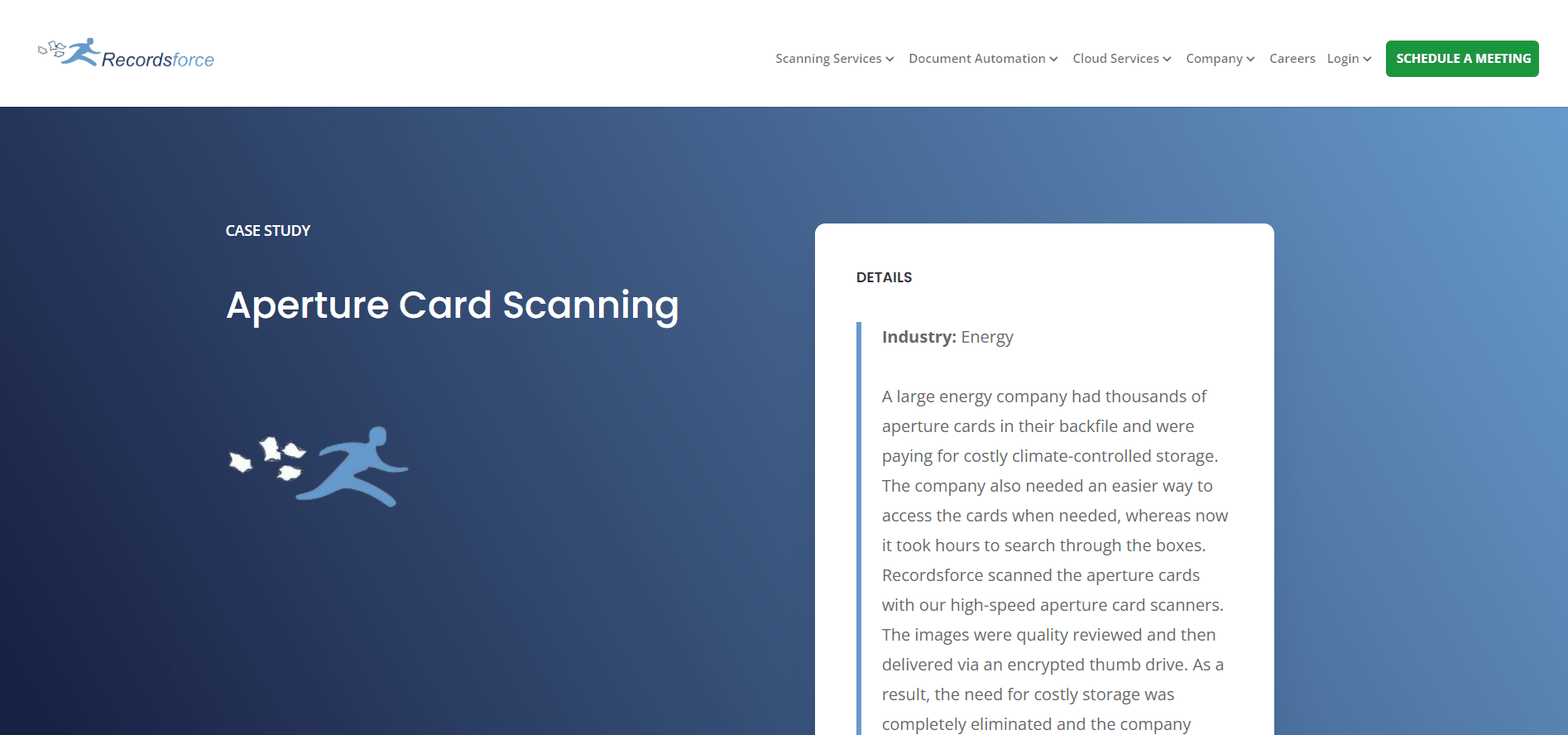 aperture card scanning case study