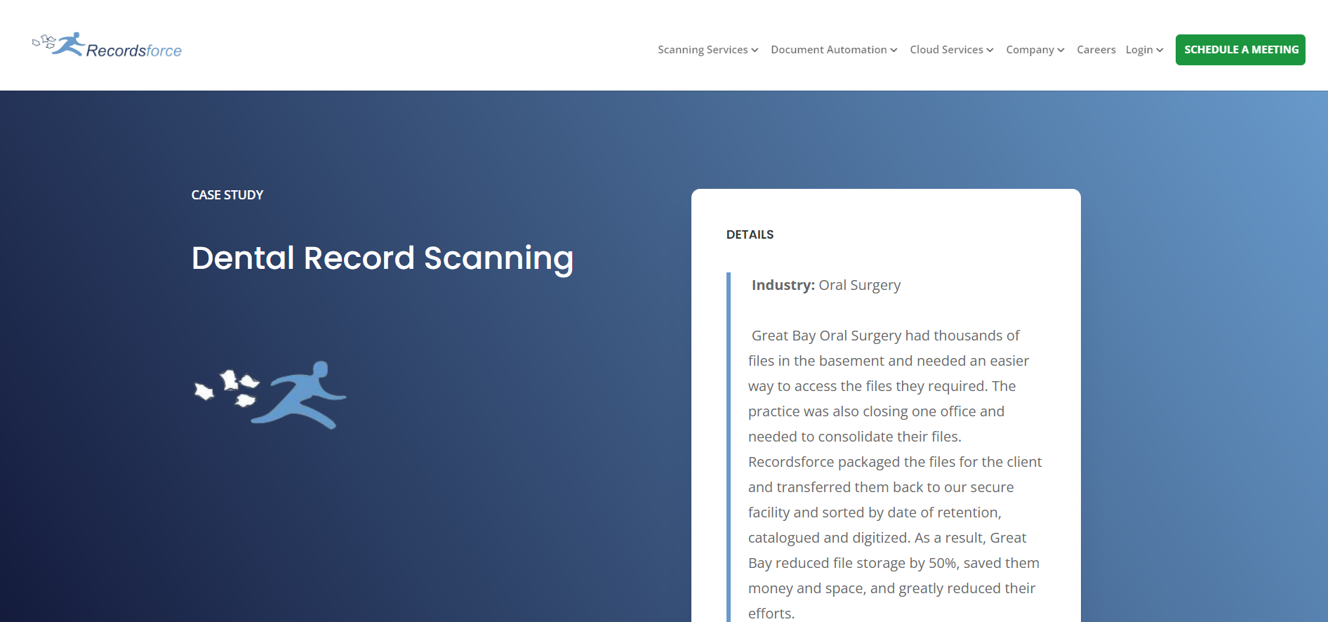 dental record scanning case study