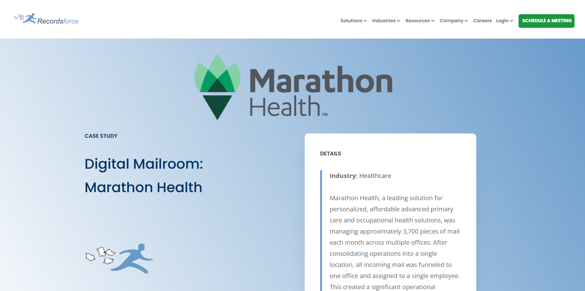 Marathon health digital mailroom case study